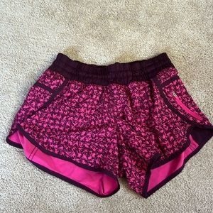 Lululemon pink floral shorts